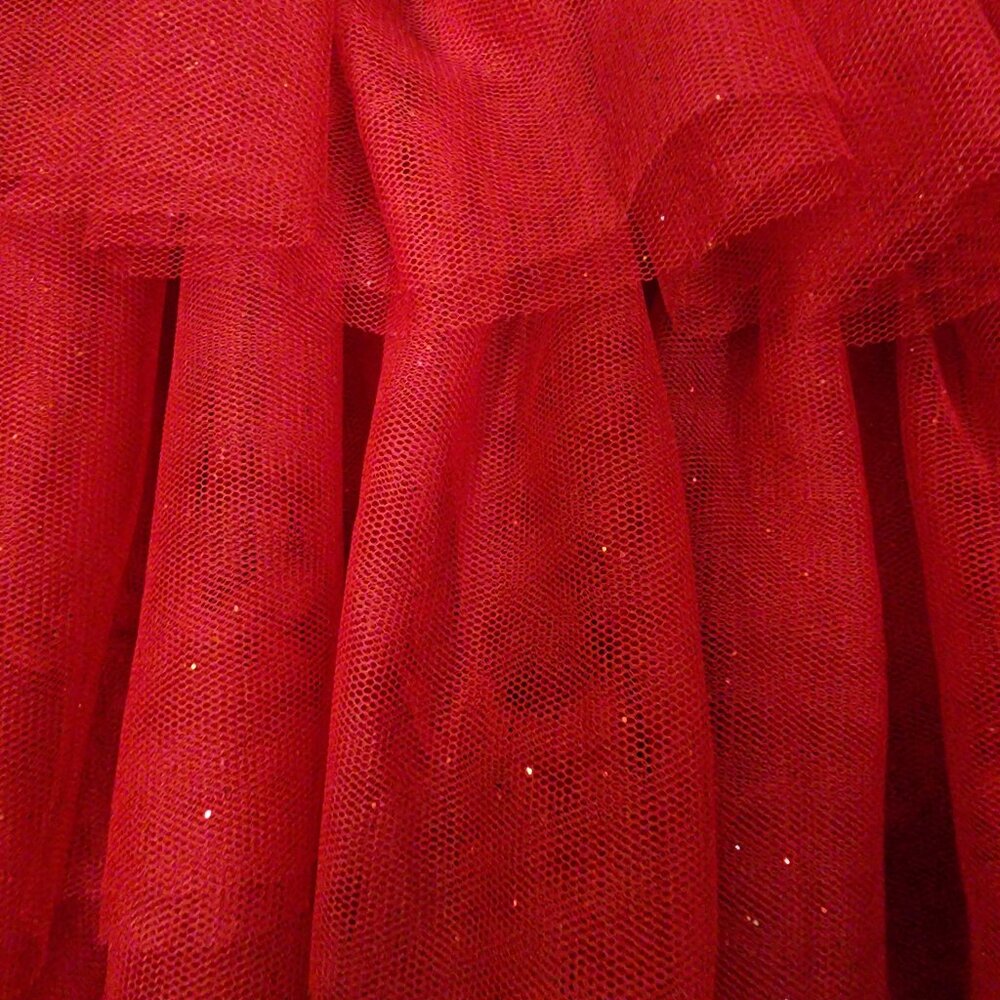 4t little girls red glitter